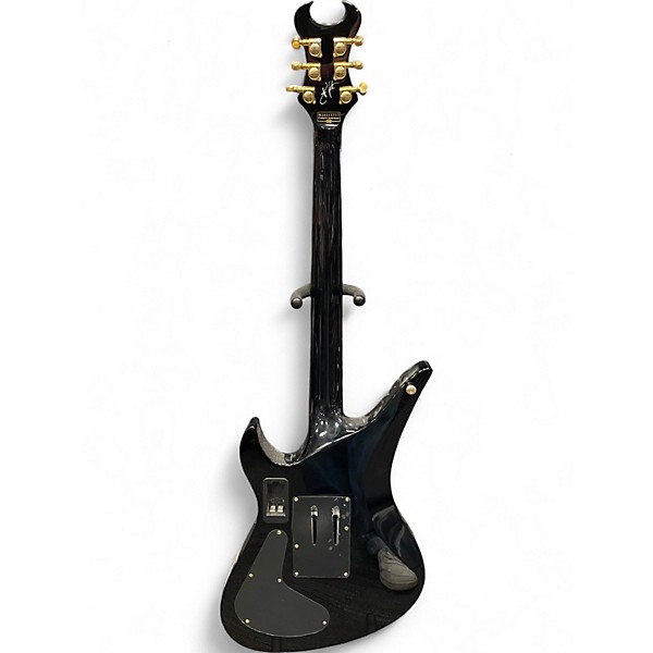 Used Schecter Guitar Research Synyster Gates Signature Custom S Black and Gold Solid Body Electric Guitar