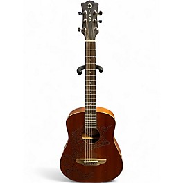 Used Luna Safari Tattoo 3/4 Size Natural Acoustic Guitar