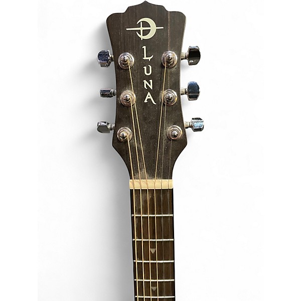 Used Luna Safari Tattoo 3/4 Size Natural Acoustic Guitar