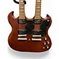 Used Dean DUAL NECK SG Natural Solid Body Electric Guitar