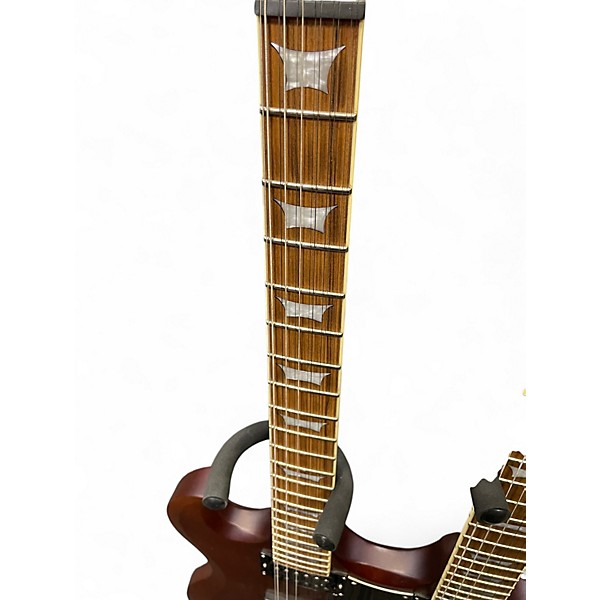 Used Dean DUAL NECK SG Natural Solid Body Electric Guitar