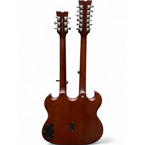 Used Dean DUAL NECK SG Natural Solid Body Electric Guitar