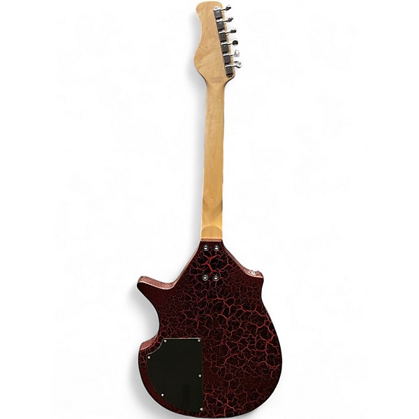 Used Danelectro SITAR BLACK AND RED Solid Body Electric Guitar