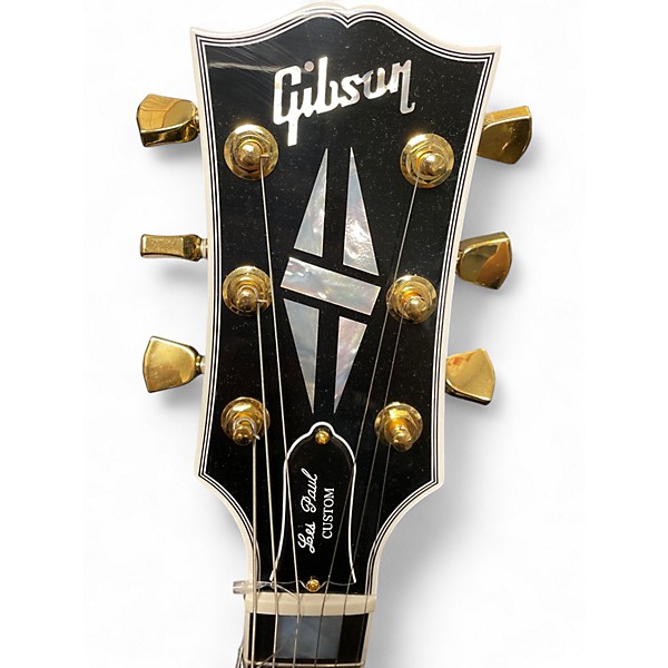 Used Gibson Les Paul Custom Black and Gold Solid Body Electric Guitar