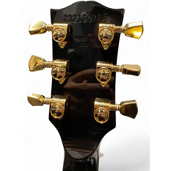 Used Gibson Les Paul Custom Black and Gold Solid Body Electric Guitar