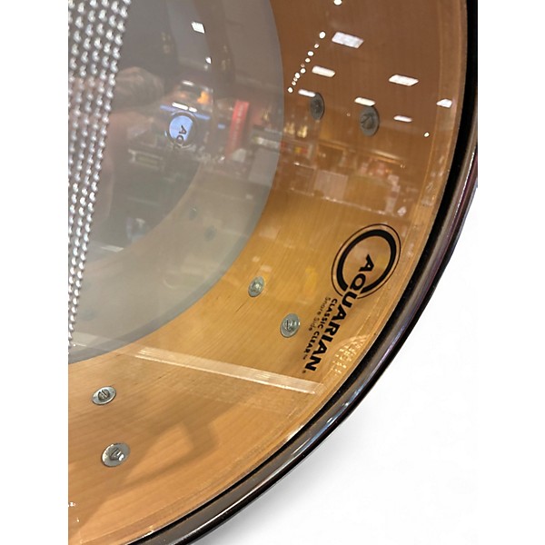 Used Fibes 13X5.5 jasper shell dark cherry Drum