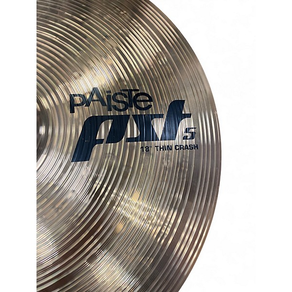 Used Paiste 18in PST5 thin crash Cymbal
