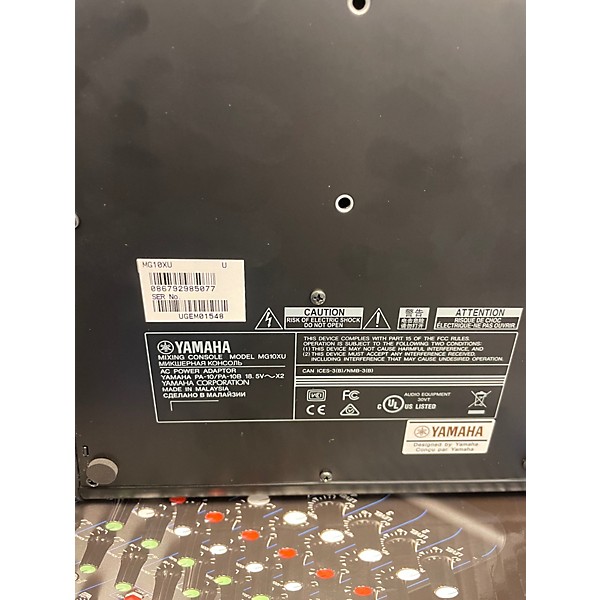 Used Yamaha MG10XU 10 Channel Mixer with Effects Unpowered Mixer