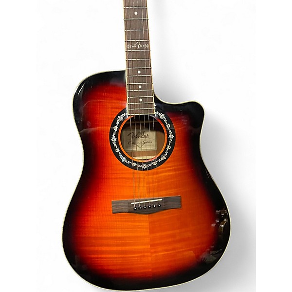 Used Fender T Bucket 300CE 2 Tone Sunburst Acoustic Electric Guitar