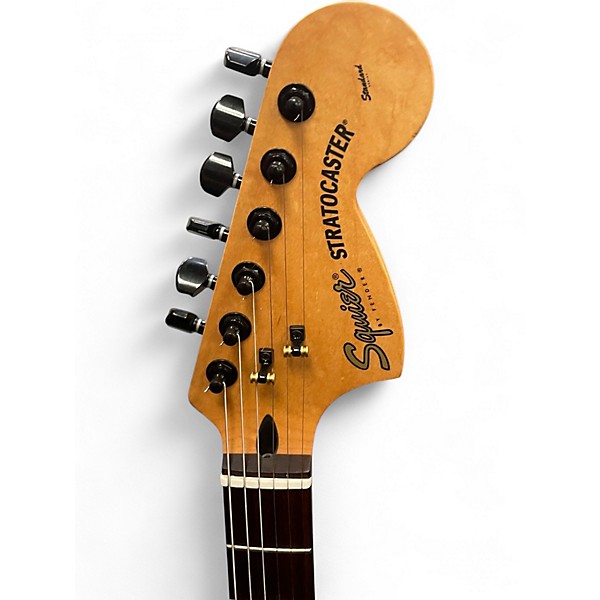 Used Squier Standard Stratocaster Black Solid Body Electric Guitar