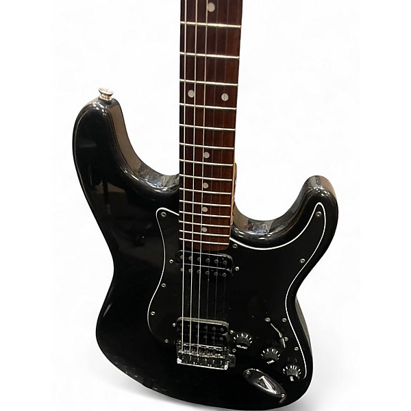 Used Squier Standard Stratocaster Black Solid Body Electric Guitar