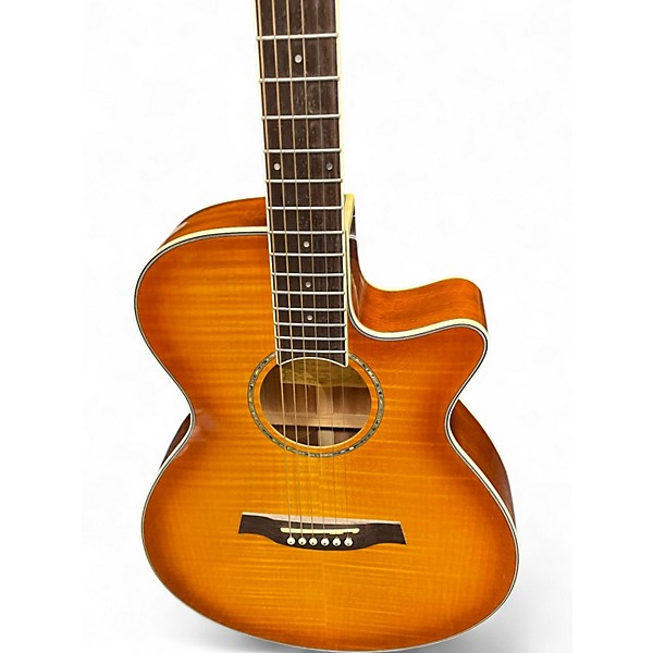 Used Ibanez AEG20II Yellow Tiger Acoustic Electric Guitar