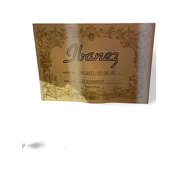 Used Ibanez AEG20II Yellow Tiger Acoustic Electric Guitar