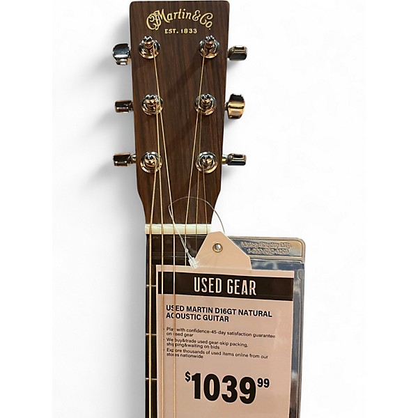 Used Martin D16GT Natural Acoustic Guitar