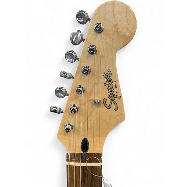 Used Squier Paranormal custom Nashville Stratocaster Aztec Gold Solid Body Electric Guitar