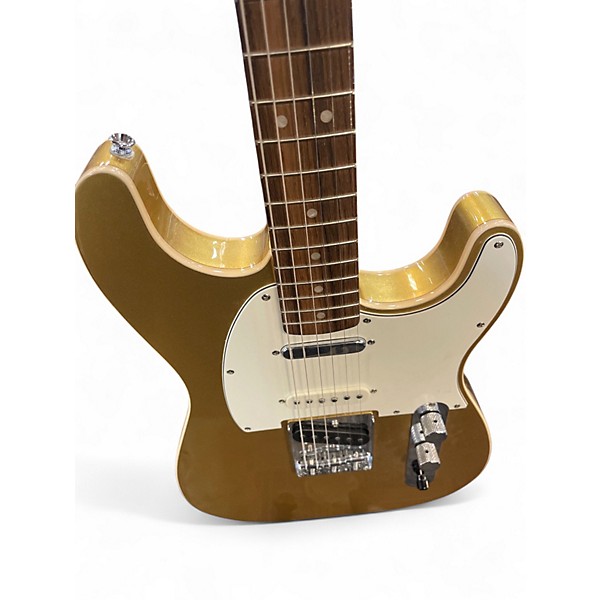Used Squier Paranormal custom Nashville Stratocaster Aztec Gold Solid Body Electric Guitar