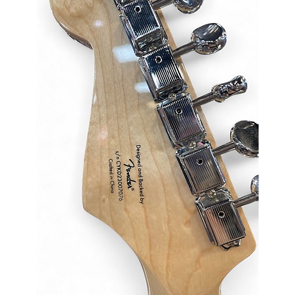 Used Squier Paranormal custom Nashville Stratocaster Aztec Gold Solid Body Electric Guitar