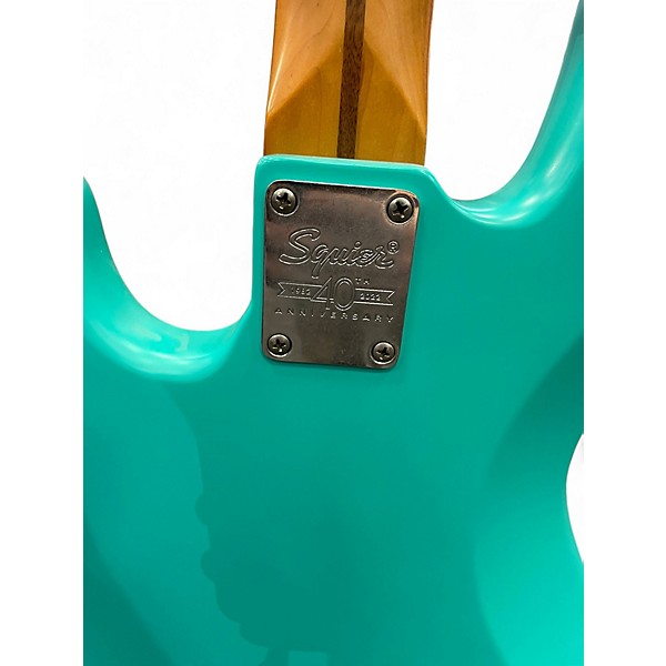 Used Squier JAZZ BASS 40TH ANNIVERSARY Seafoam Green Electric Bass Guitar