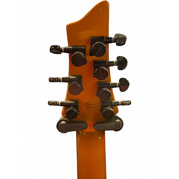 Used Schecter Guitar Research Km7 Gold Solid Body Electric Guitar