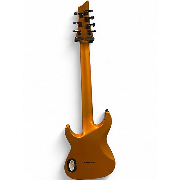Used Schecter Guitar Research Km7 Gold Solid Body Electric Guitar