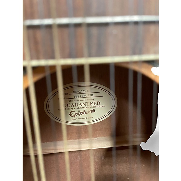 Used 2020s Epiphone DR-212  Natural 12 String Acoustic Guitar