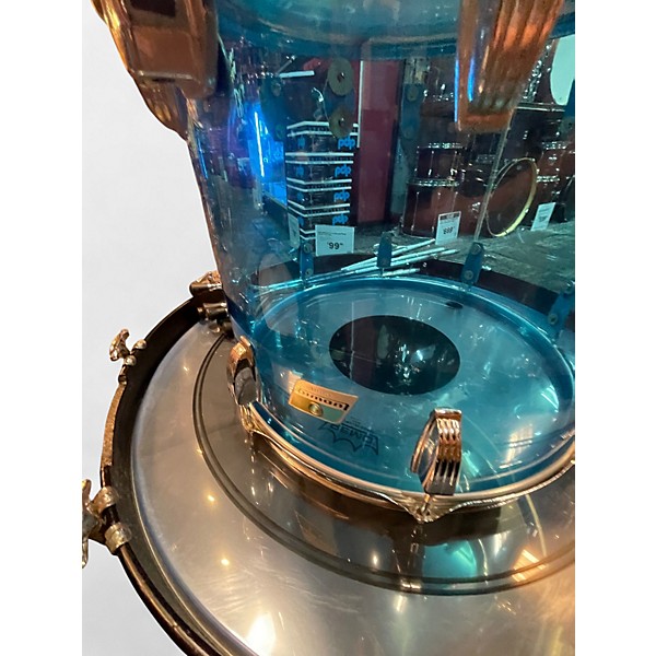Used Ludwig 5 Piece Vista Lite Transparent Blue Drum Kit