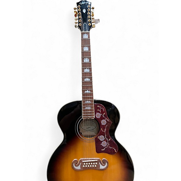 Used Epiphone J-200 12 String Vintage Sunburst 12 String Acoustic Guitar