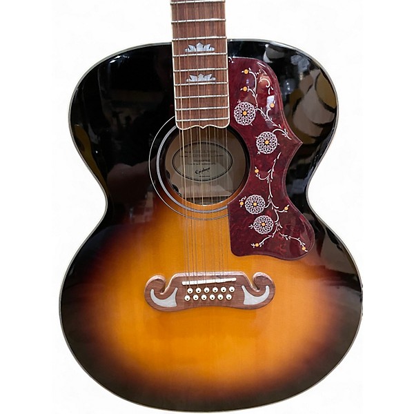 Used Epiphone J-200 12 String Vintage Sunburst 12 String Acoustic Guitar