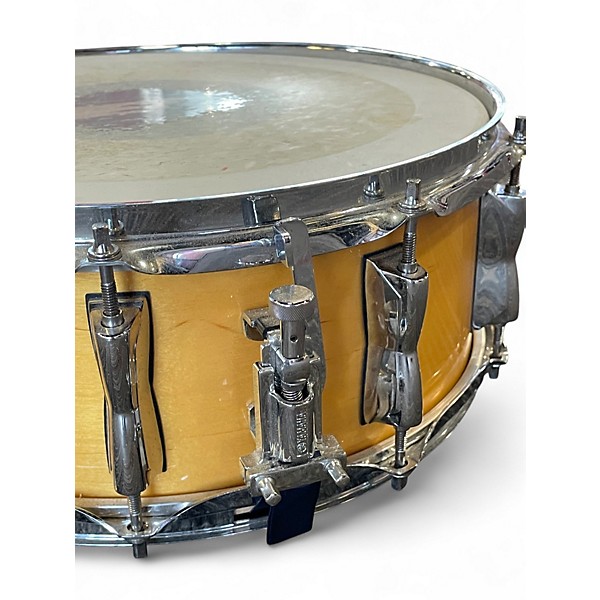 Used Yamaha 14X5.5 Stage Custom Snare Natural Wood Drum