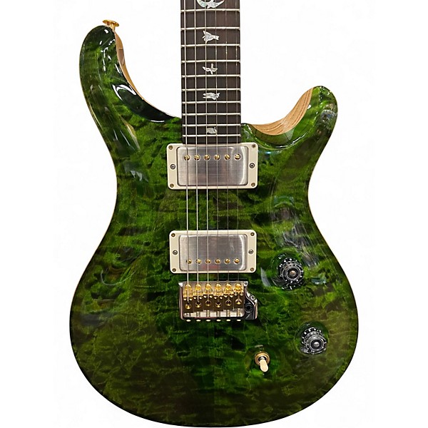 Used PRS WILDWOOD CUSTOM 24 Green Solid Body Electric Guitar