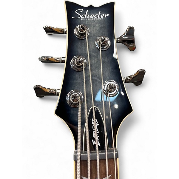Used Schecter Guitar Research Stiletto Extreme 5 String Black Burst Electric Bass Guitar