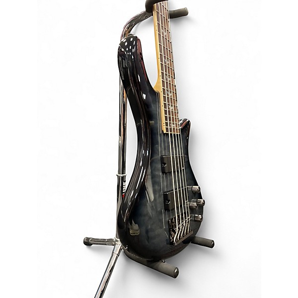Used Schecter Guitar Research Stiletto Extreme 5 String Black Burst Electric Bass Guitar