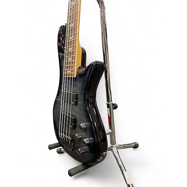 Used Schecter Guitar Research Stiletto Extreme 5 String Black Burst Electric Bass Guitar