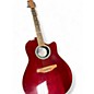 Used Ovation CC057 Celebrity red Acoustic Electric Guitar thumbnail