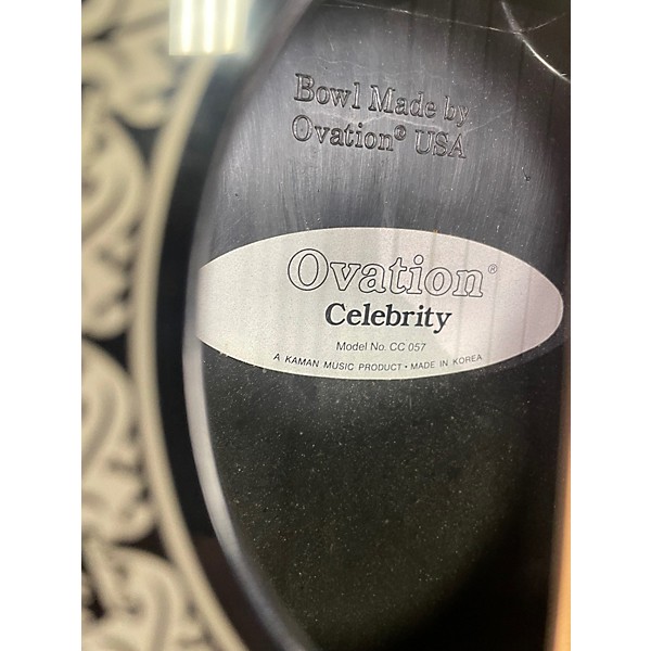 Used Ovation CC057 Celebrity red Acoustic Electric Guitar