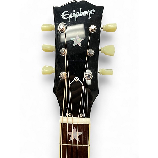 Used Epiphone Inspired by Gibson Custom J-180 LS Ebony Acoustic Electric Guitar