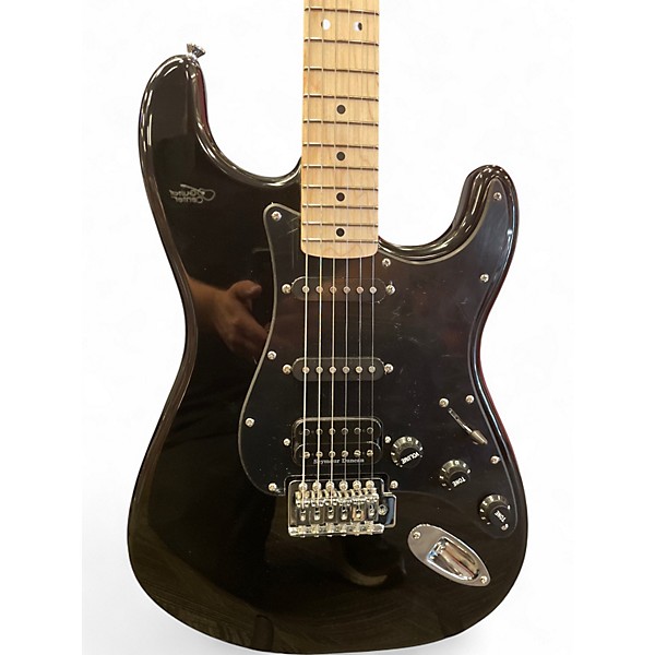 Used Squier Standard Stratocaster Black Solid Body Electric Guitar
