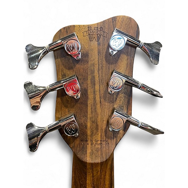 Used Warwick Pro Series Corvette Standard 6 String Natural Electric Bass Guitar