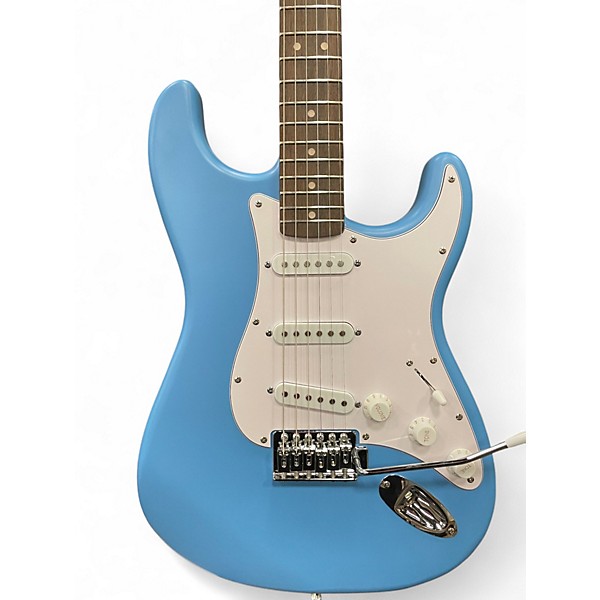Used Squier Limited Edition Debut Collection Stratocaster Satin California Blue Solid Body Electric Guitar