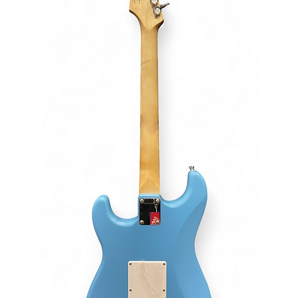 Used Squier Limited Edition Debut Collection Stratocaster Satin California Blue Solid Body Electric Guitar