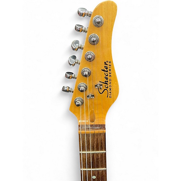 Used Schecter Guitar Research Diamond Series PT Metallic Gold Solid Body Electric Guitar