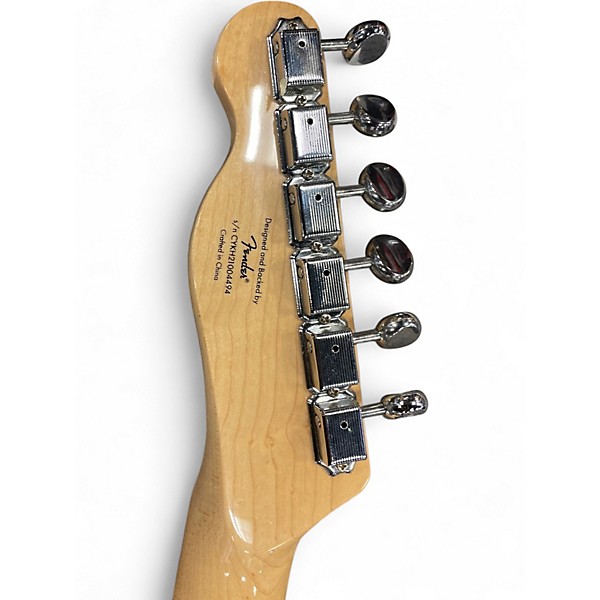 Used Squier Paranormal Baritone Cabronita Telecaster White Solid Body Electric Guitar