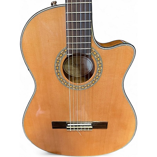 Used Fender CN-240SCE Thinline Natural Classical Acoustic Electric Guitar