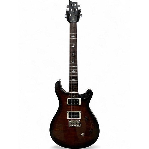 Used PRS SE Custom 24 Black gold sunburst Solid Body Electric Guitar