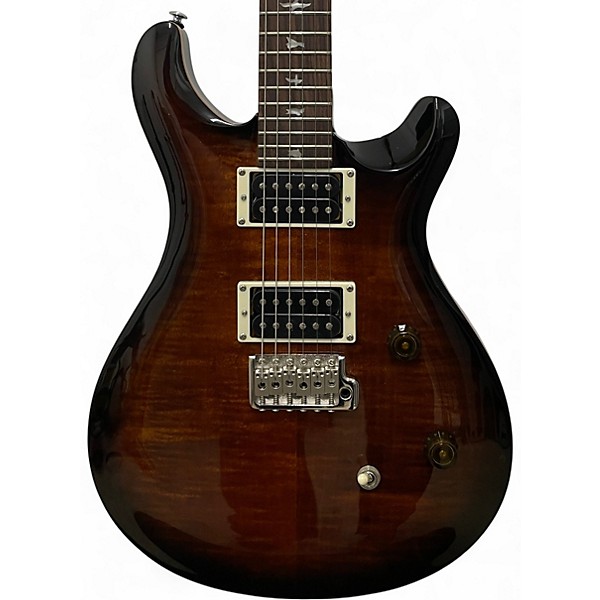 Used PRS SE Custom 24 Black gold sunburst Solid Body Electric Guitar