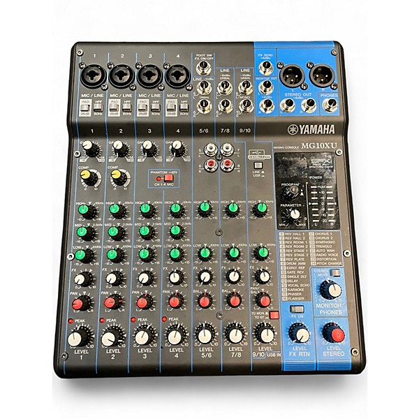 Used Yamaha MG10XU 10 Channel Mixer with Effects Unpowered Mixer