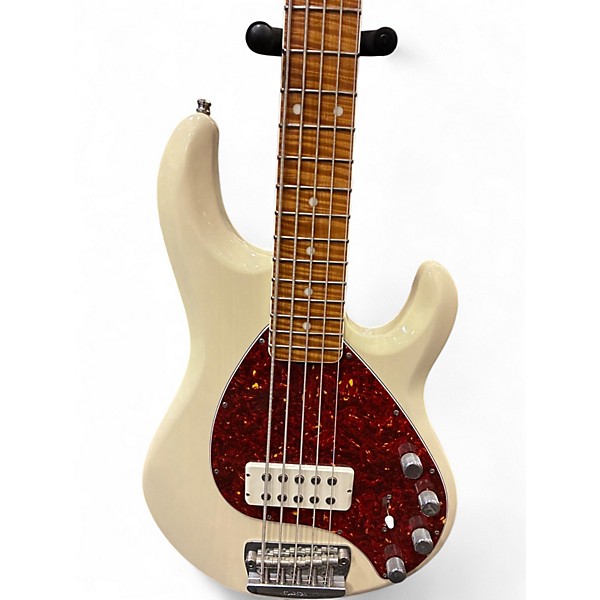 Used Ernie Ball Music Man STINGRAY 5 30TH ANNIVERSARY Cream Electric Ba Alpine White Electric Bass Guitar