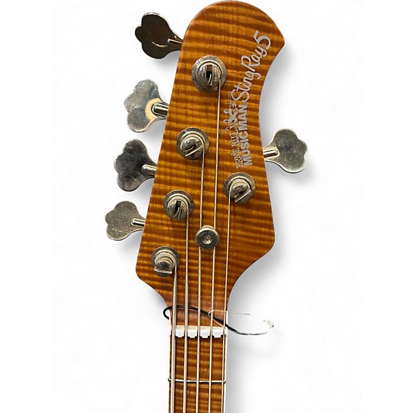 Used Ernie Ball Music Man STINGRAY 5 30TH ANNIVERSARY Cream Electric Ba Alpine White Electric Bass Guitar