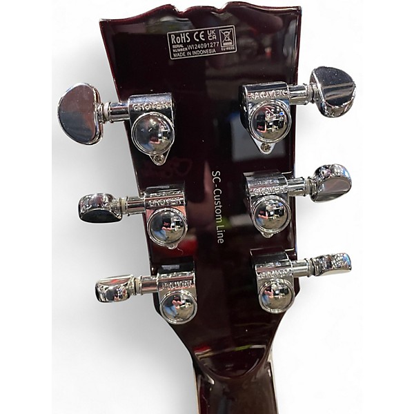 Used Harley Benton SC-Custom III flamed amber burst Solid Body Electric Guitar