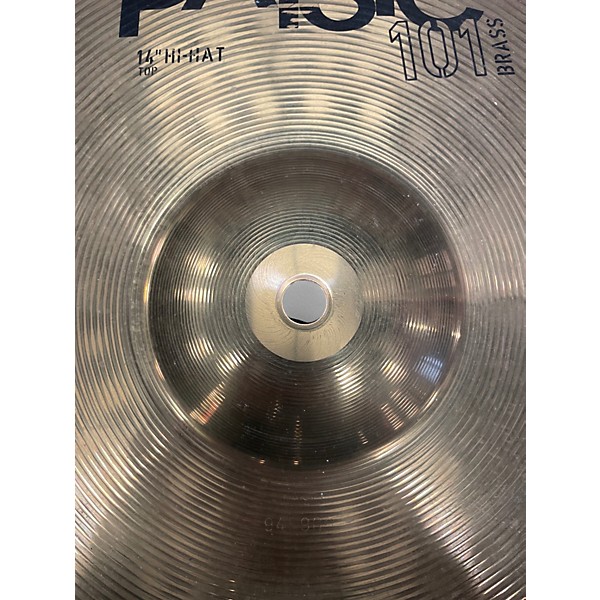 Used Paiste 14in 101 BRASS HI HAT PAIR Cymbal